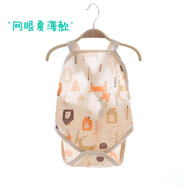 嬰兒夏裝肚兜服裝新款彩棉肚兜護(hù)肚臍褲護(hù)腹肚圍新生兒男女寶寶四季夏季 米黃色（絲薄背帶款） 66cm（0-5個月）