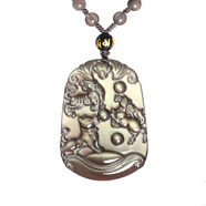 慈靈閣 彩虹眼黑曜石吊墜豬兔羊猴龍鼠獻桃蛇雞?；ⅠR狗十二生肖三合 生肖虎/馬/狗吉祥物