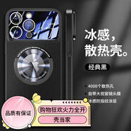殼當(dāng)家 適用于iPhone13/14手機(jī)殼蘋(píng)果15/16Pro max保護(hù)套電鍍冰感散熱網(wǎng)孔大視窗磁吸創(chuàng)意男女潮款后外殼 經(jīng)典黑【散熱殼】 iPhone15