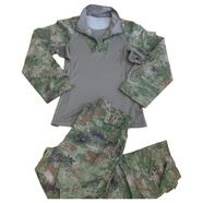 新款迷彩蛙服套式蛙服夏季戶(hù)外訓練服套裝長(cháng)袖透氣水墨紋套裝 叢林蛙（衣+褲） JD快遞 165/84-88