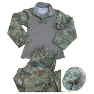新款迷彩蛙服套式蛙服夏季戶(hù)外訓(xùn)練服套裝長(zhǎng)袖透氣水墨紋套裝 叢林蛙（衣褲帽備注帽號(hào)） JD快遞 180/100