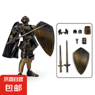 拼裝黨中世紀騎士DIY套裝沉浸組裝體驗百變盔甲配件玩具盲盒手辦 中世紀-復古金