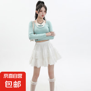 蛋糕裙短裙蓬蓬裙a字2025春夏新款蕾絲裙子白色半身裙女夏 白色 M
