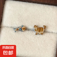胖東來(lái)優(yōu)選棕色系可愛(ài)萌趣小貓魚(yú)干耳釘女輕奢小眾甜酷風(fēng)耳釘耳飾 萌趣可愛(ài)撞色耳釘【小魚(yú)+貓咪】 一對(duì)裝