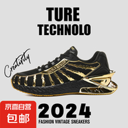 李宇新高端時(shí)尚電渡刀峰底防滑耐磨運(yùn)動(dòng)鞋黑色透氣舒適百搭潮流低 黑金 43