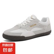 夏季男鞋板鞋休閑鞋透氣網(wǎng)布鞋阿甘鞋時(shí)尚百搭男鞋小白鞋AS1015 米灰 44