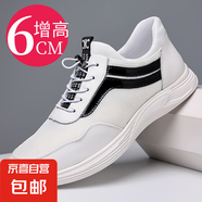 內(nèi)增高男鞋增高8厘米運(yùn)動鞋夏季新款網(wǎng)面透氣跑鞋6厘米隱形內(nèi)增高 白色 增高6厘米網(wǎng)面 40