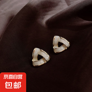s925銀針氣質(zhì)耳釘秋冬時(shí)尚新潮款耳環(huán)高級感小眾三角本命年耳飾女