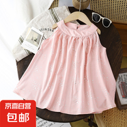 女童連衣裙夏季新款無袖公主裙夏款女孩可愛寶寶背心裙童裙F195 S08 80 cm