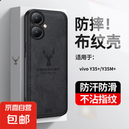 適用VIVO Y35+手機(jī)殼防手汗全包防摔y35m+保護(hù)套 VIVO Y35+【經(jīng)典黑】 VIVO Y35+