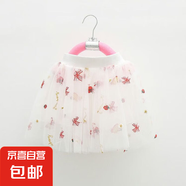夏季新款兒童網(wǎng)紗半身裙韓版短裙女孩公主裙女童蓬蓬紗裙 白色 140