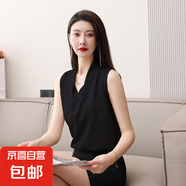 純色彈力吊帶背心女內(nèi)搭2025夏季新款西裝打底衫韓版修身吊帶上衣 黑色 RF3327 3XL 碼127-135斤