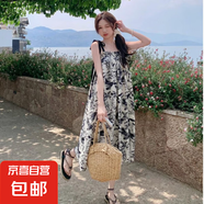 學(xué)院風(fēng)甜美碎花收腰連衣裙女夏溫柔氣質(zhì)初戀公主裙修身長裙小個子 KK-Q879 2XL