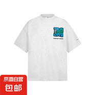 2025原創(chuàng)美式復(fù)古字母椰樹刺繡短袖T恤國(guó)潮牌夏季情侶上衣tee 白灰色 薄款 2XL