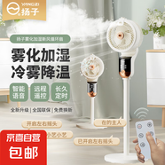 揚子空氣循環(huán)扇家用立式電風扇落地扇智能語音遙控風扇靜音臥室超靜音一級能效低噪加濕霧化風扇 遙控款【遙控觸屏控制三檔調節(jié)/左右搖頭/俯仰仰頭】