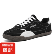 夏季男鞋板鞋休閑鞋透氣網(wǎng)布鞋阿甘鞋時尚百搭男鞋小白鞋AS1015 黑色 40