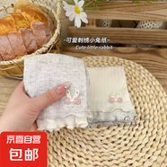 2025夏季新款女童七分褲外穿透氣網(wǎng)眼舒適柔軟褲子百搭薄款 灰色-甜系兔兔-七分褲 100