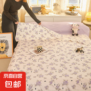 全棉隔臟睡袋純棉單人旅行床單被罩一體式便攜式酒店出差火車臥鋪 初旭-花晨【舒適睡眠】 200*230cm（酒店豪華大床房）