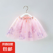 寶寶短裙子夏季童裝女童半身紗裙蓬蓬裙小女孩公主裙子 粉色 150