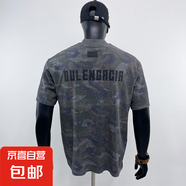歐洲站夏季新款迷彩短袖T恤男士潮牌高端軍事風(fēng)印花半袖上衣WZY 灰色 L
