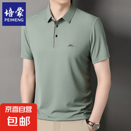 培蒙高端短袖t恤男2025夏季新款翻領(lǐng)體恤商務(wù)休閑半袖衫polo領(lǐng) 豆綠 薄款 3XL 161-175斤