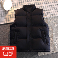羽絨服馬甲女秋冬新款休閑百搭簡(jiǎn)約外穿保暖背心馬甲 W03-黑色 M