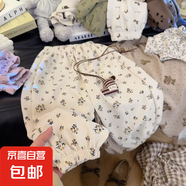 2025新兒童夏季防蚊褲薄款透氣男童女童寶寶長(cháng)褲韓版中小童F19 冰露麻防蚊褲-米底小雛菊 80 cm