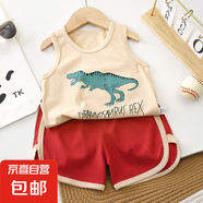 兒童背心套裝a類(lèi)夏季新款衣服男童韓版寶寶夏款透氣童裝F140 BX31 80 cm