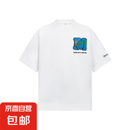 2025原創(chuàng)美式復(fù)古字母椰樹刺繡短袖T恤國(guó)潮牌夏季情侶上衣tee 白色 薄款 L