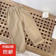 兒童春款褲子春秋新款寶寶中小童休閑褲休閑外穿洋氣寬松韓版潮 XY休閑褲（卡其色） 110 碼建議身高100cm左右