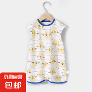 【清倉(cāng)】寶寶春夏季衣服男寶女寶春夏連體衣上衣褲子斷碼清倉(cāng) 呆呆貓（無袖睡袍） 73cm 推薦身高66-72cm