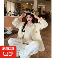 法式黃色條紋襯衫女開春穿搭長袖上衣設計感開衫寬松防曬襯衣外套 黃色 XL