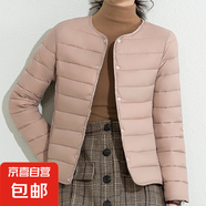 輕薄棉襖女款韓版修身棉衣外套純色簡(jiǎn)約秋冬休閑便攜內(nèi)膽棉服J354 卡其色 2XL （90-105斤）