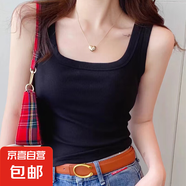 夏季新款修身外穿遮副乳打底衫內(nèi)搭無胸墊吊帶背心女百搭無袖上衣 K2-黑色 M 建議80-95斤