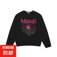 韓版衛(wèi)衣男女小雛菊臘腸狗印花金高銀同款常規(guī)休閑百搭外套上衣潮 黑2692粉漸變(印花款) L