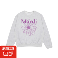 韓版衛(wèi)衣男女小雛菊臘腸狗印花金高銀同款常規(guī)休閑百搭外套上衣潮 淺灰色1972紫 M