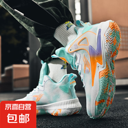 運(yùn)動(dòng)鞋2025新款春夏季網(wǎng)面透氣耐磨籃球鴛鴦鞋男款初中生百搭款鞋 白月 40