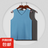 背心男士冰絲無痕純色打底衫夏季薄款運(yùn)動坎肩內(nèi)衣無袖t恤速 4條裝混色 XL