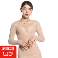 2025性感新款韓國透視薄紗衣修身百搭性感網(wǎng)紗打底衫女長袖體恤潮 杏色（圓領(lǐng)單層） S 體重95左右
