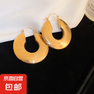 銀針中古圓形花朵流蘇耳環(huán)歐美復古金屬感耳釘氣質輕奢耳飾批發(fā)女 56#耳扣-金色U形