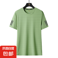 男女同款冰絲短袖T恤夏季薄款2025新款純色圓領(lǐng)夏天寬松速干上衣 女款 芥綠QY7802 3XL