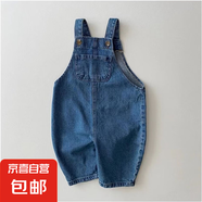 衣念你韓版童裝嬰幼童春秋季新款可愛(ài)背帶褲男女寶寶休閑潮搭童褲 牛仔 100 cm