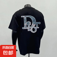 2025新款美式復(fù)古短袖t恤男女夏季重磅圓領(lǐng)情侶裝寬松上衣男-SL 黑色 XL 135-170斤