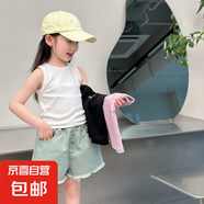 夏季新款童裝中大童打底衫2025外穿百搭上衣服莫代爾無袖吊帶背心 2418-白色 120