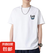 短袖t恤男2025夏季寬松潮流圓領印花半袖打底衫男裝 Lee字母白色 XL