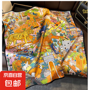 【清倉撿漏】絲巾100%桑蠶絲真絲女高貨輕奢高檔禮物方巾杭州絲綢 15120-主圖 53*53cm
