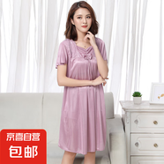 夏季女士睡裙鮮艷純色蕾絲花邊顯白可外穿家居服睡裙CGR-218 CGR-218豆沙 M (160) 【建議90-110斤】