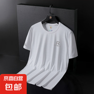 2025夏季冰絲短袖速干T恤男女情侶款短袖加大碼戶外健身冰涼透氣 女款 白色QY7801 M