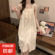 帶胸墊吊帶睡裙女款夏季薄款云朵棉2025年新款夏天女可愛學(xué)生套裝 4087 2XL