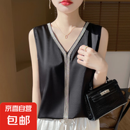 夏季新款氣質(zhì)無袖流蘇吊帶背心時(shí)尚洋氣高級(jí)感打底背心/YTMA68-X 經(jīng)典黑 XL
